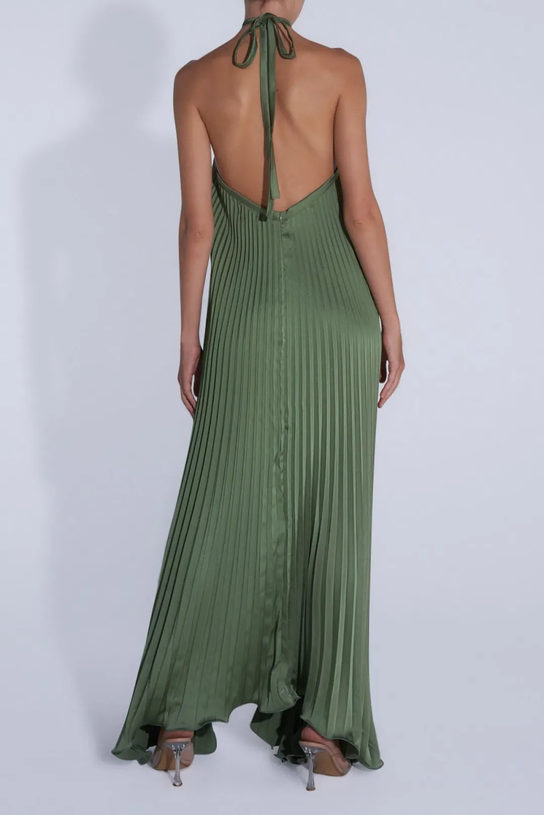 L'Idee Deesse Gown in Moss Size 6 for rent on The Volte - main image