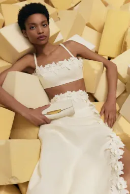 Oroton Rosebud Lace Bralette and Skirt Set Soft Cream Size 6 for rent on The Volte - image 3