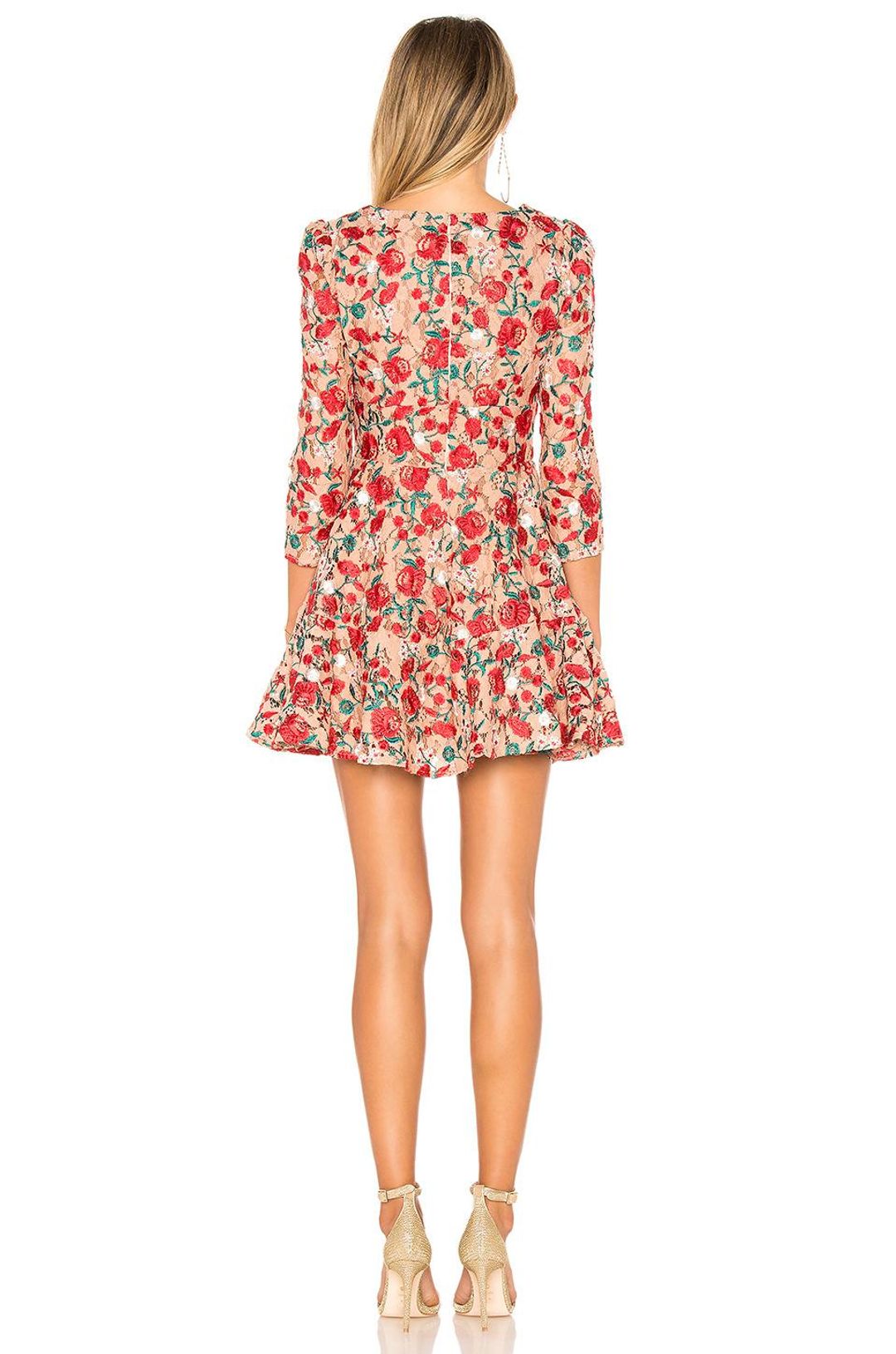 Lovers + Friends Vira Dress Red Floral Size 6 for rent on The Volte - main image