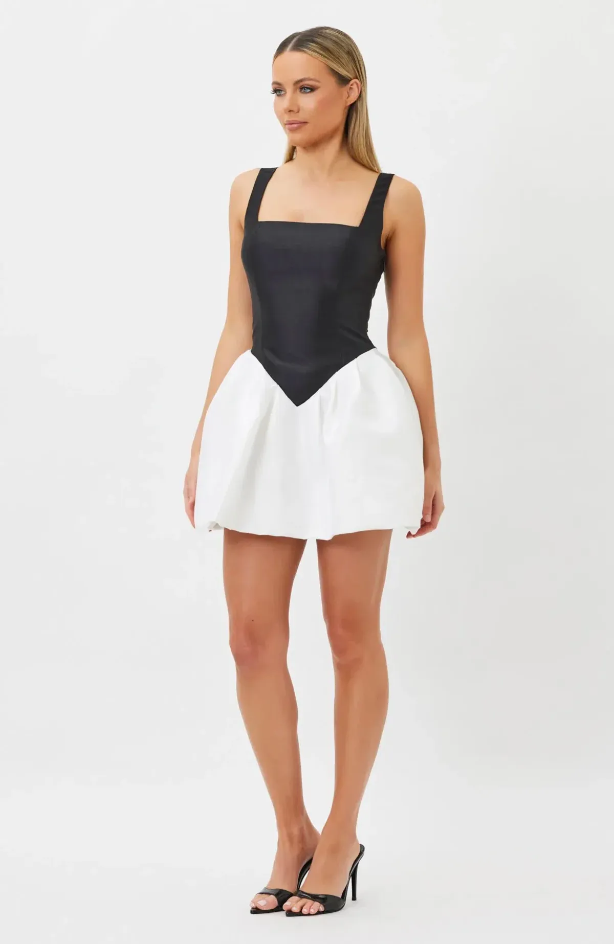 Bianca & Bridgett Alba Mini Dress Black/White Size 8 - Image 5