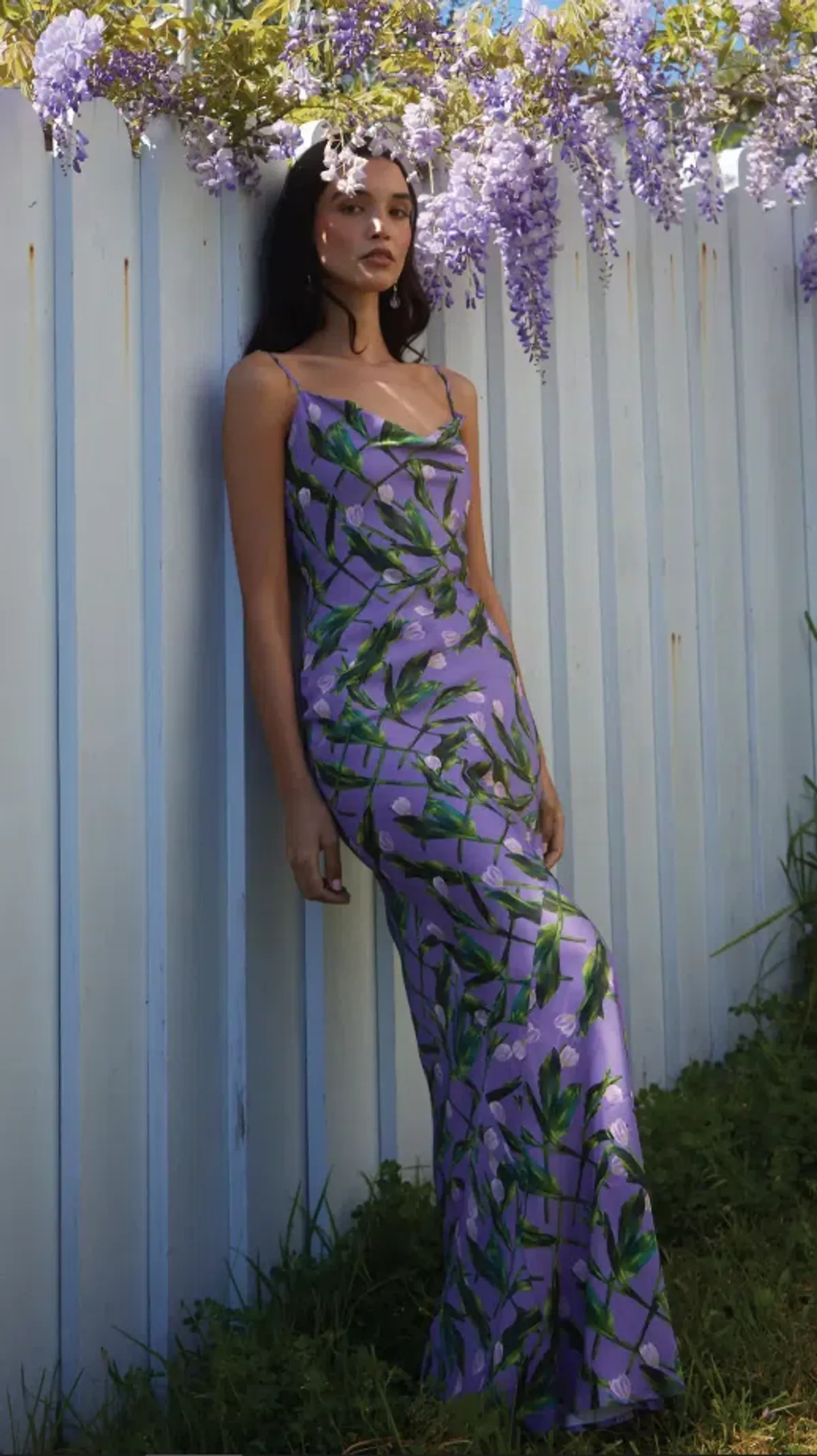 Sonya Moda Portofino Maxi Dress Tulipani Viola Floral Size 12 - Image 3