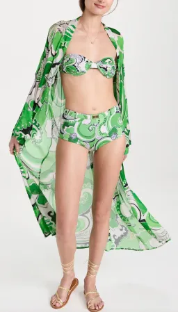 Cin Cin Oracle Sheer Robe Dress Fern Size 10/M for rent on The Volte - image 5