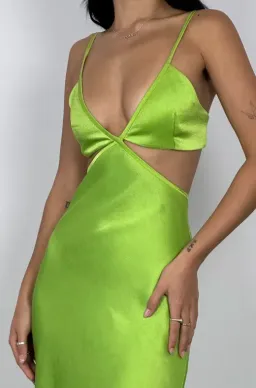 Bec & Bridge Veronique Maxi Dress Lime Green Size 8 for rent on The Volte - image 2