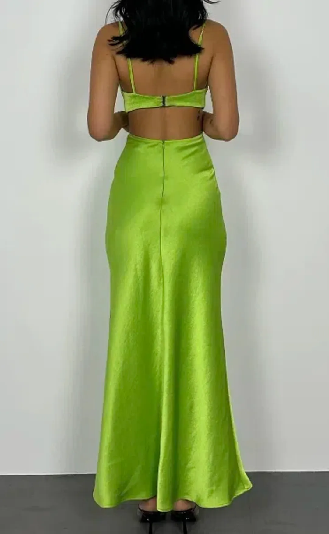 Bec & Bridge Veronique Maxi Dress Lime Green Size 8 for rent on The Volte - main image