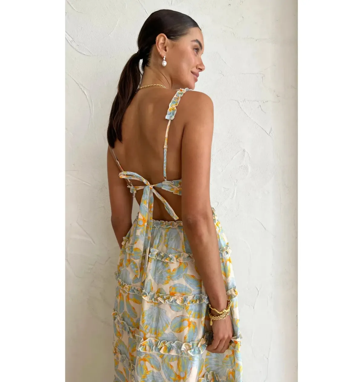 Issy Felix Dress In Pearl Size AU 8 - Image 3