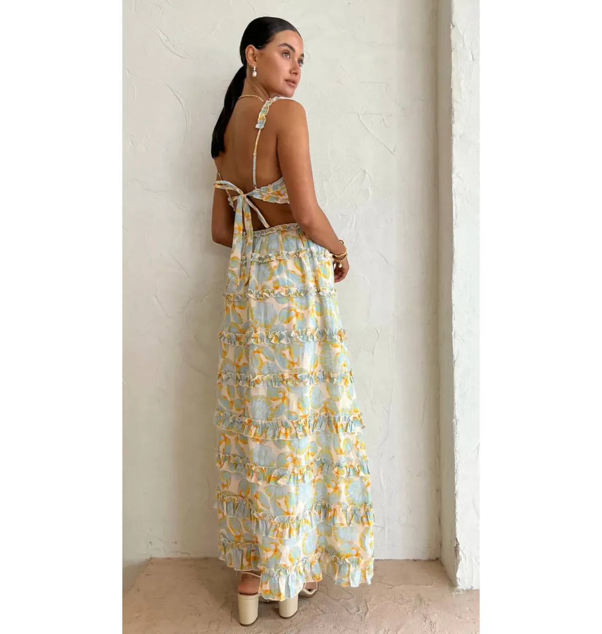 Issy Felix Dress In Pearl Size AU 8 - Image 4