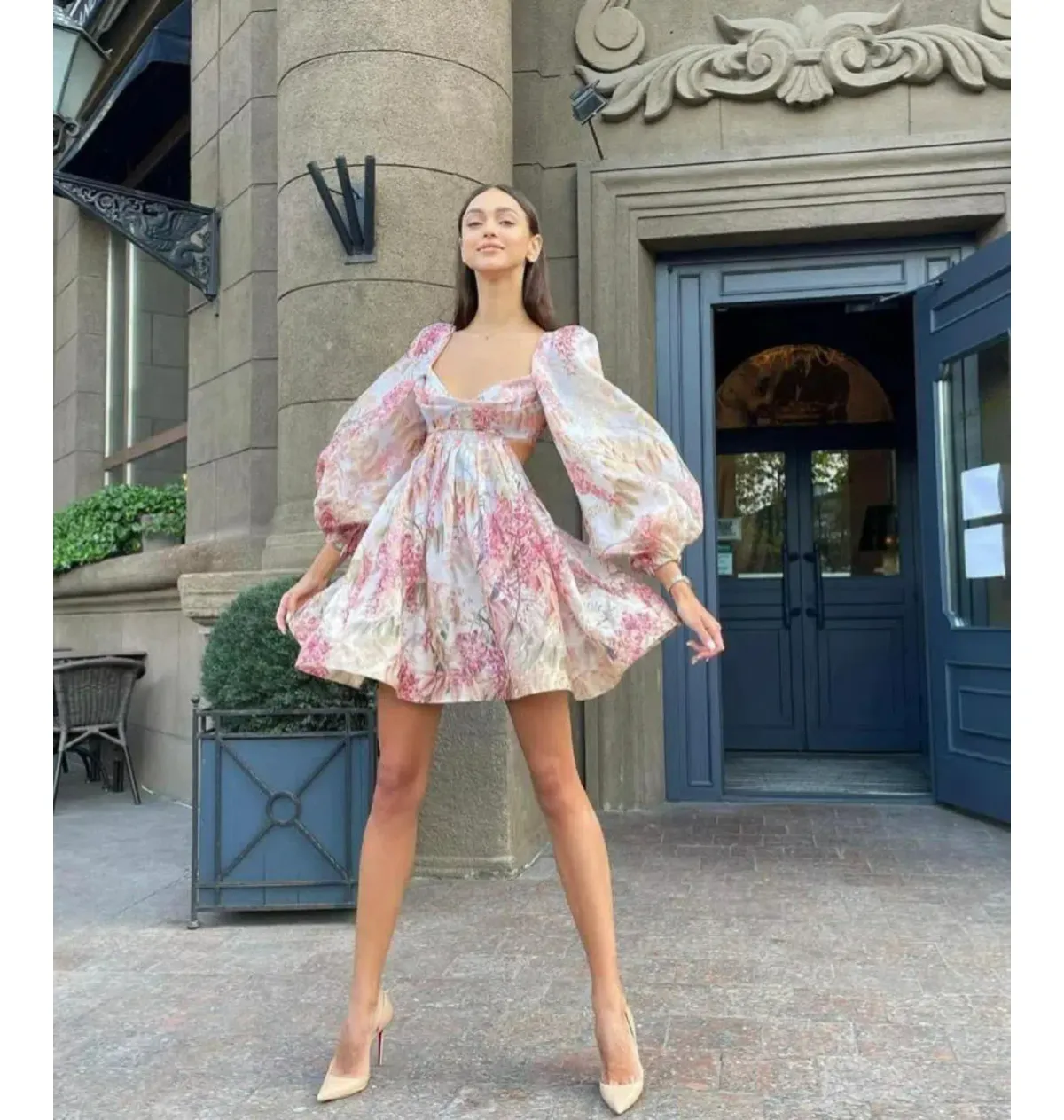 Zimmermann Botanica Bralette Mini Dress Milettia Floral Print Size 2 / Au 12 - Image 1