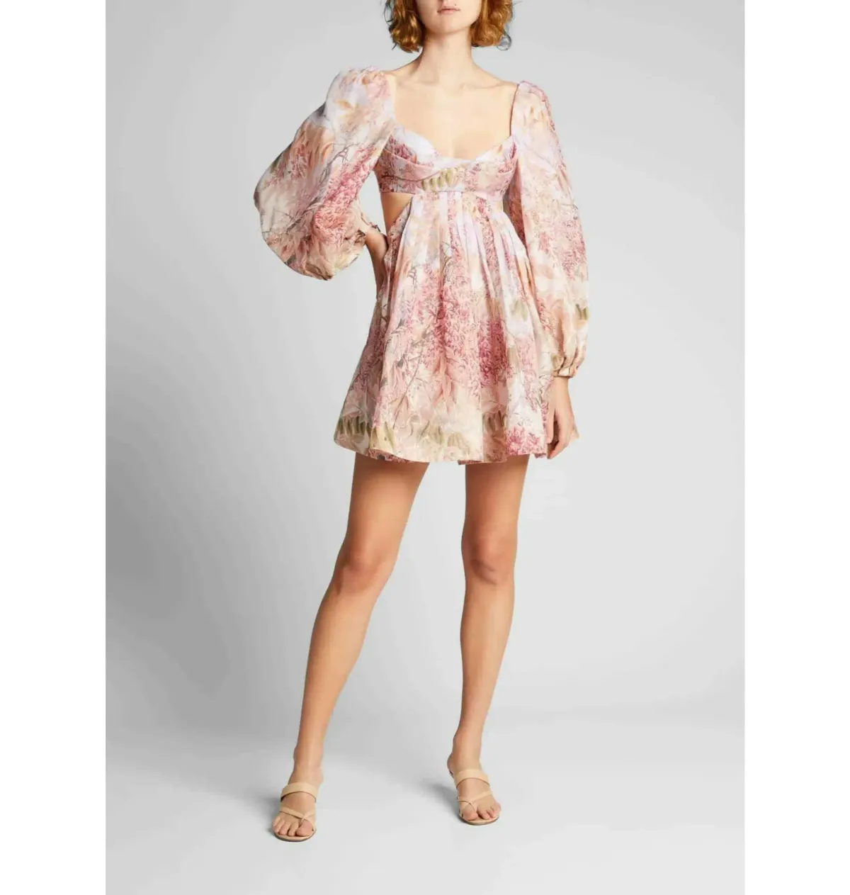 Zimmermann Botanica Bralette Mini Dress Milettia Floral Print Size 2 / Au 12 - Image 2