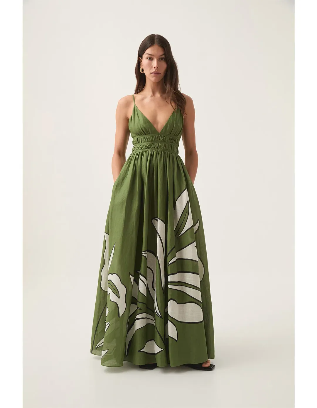 Aje Planetary Maxi Dress in Abstract Fern Size AU 8 for rent on The Volte - main image
