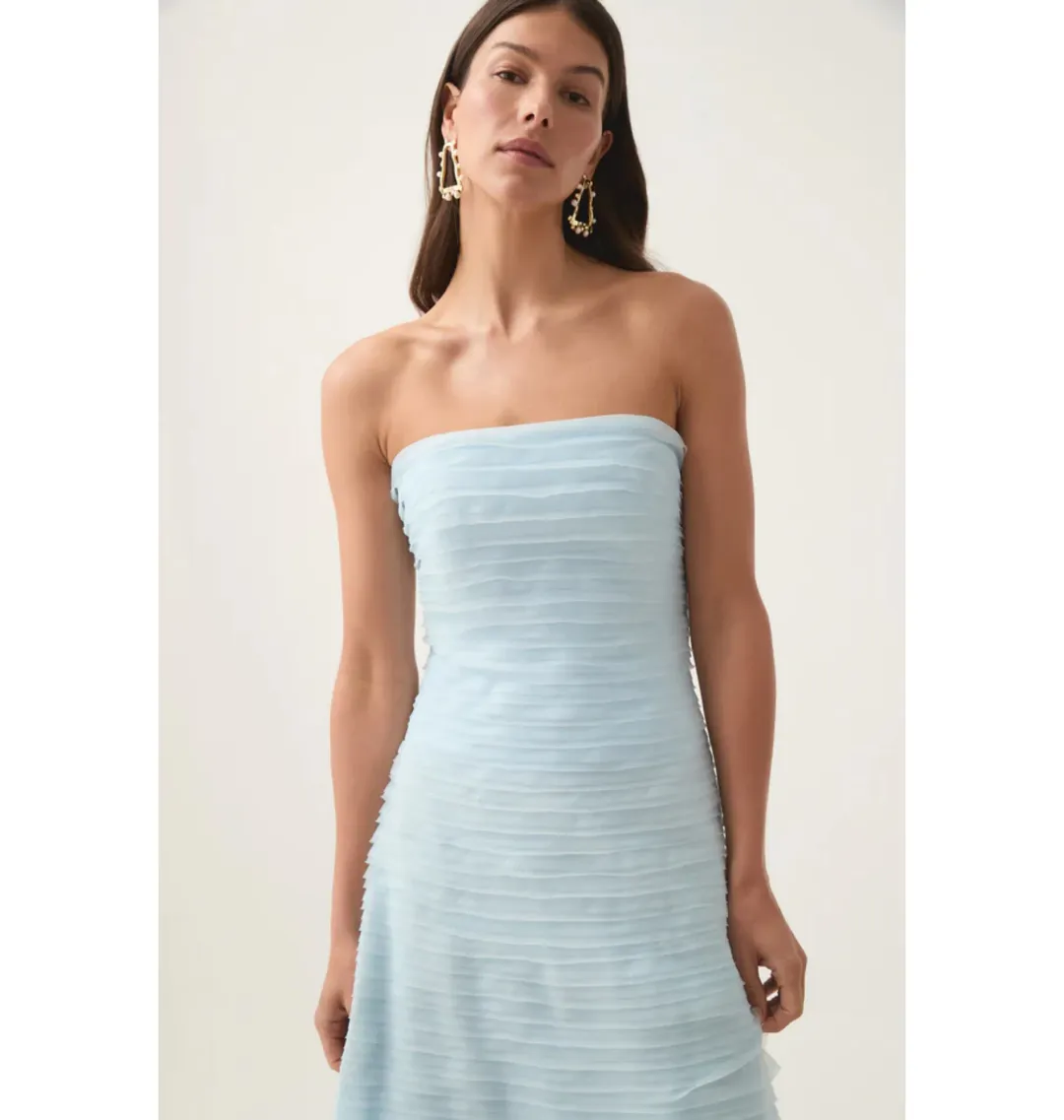 Aje Soundscape Maxi Dress Sea Breeze Size AU 8 for rent on The Volte - main image