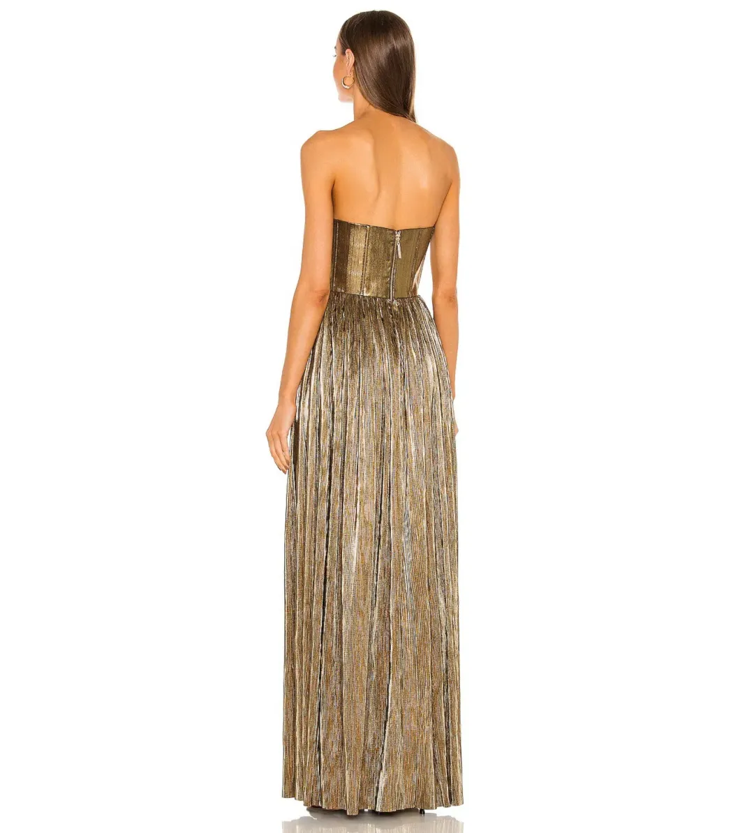 Bronx and Banco Strapless Gown Gold Size 8 for rent on The Volte - main image