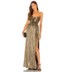 Bronx and Banco Strapless Gown Gold Size 8 for rent on The Volte - image 1