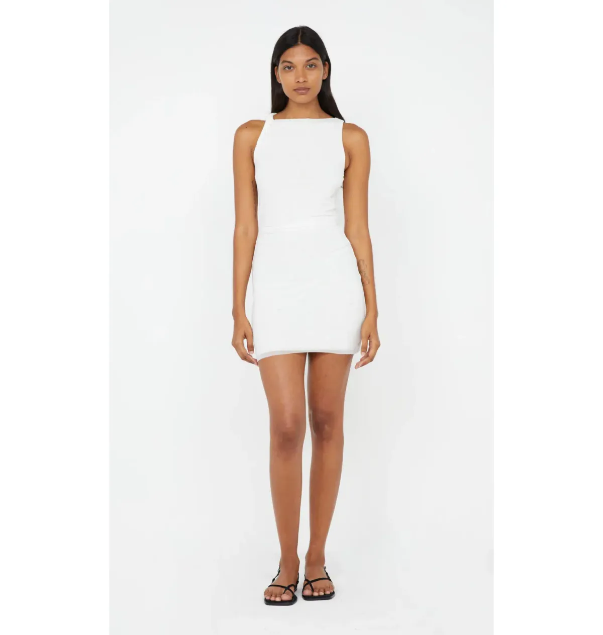 Bec & Bridge Sania Asym Mini Dress in White Size AU 6 - Image 1