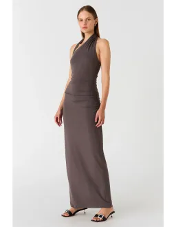 MISHA Krystal Matte Slinky Midi Dress Cloud Grey Size 10 for rent on The Volte - image 5