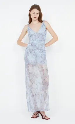 Bec & Bridge Danica V Neck Maxi Dress Chambray Rose Blue Size 10 for rent on The Volte - image 7