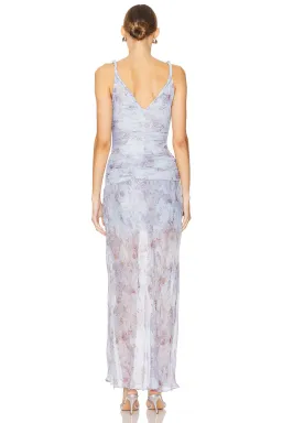 Bec & Bridge Danica V Neck Maxi Dress Chambray Rose Blue Size 10 for rent on The Volte - image 2