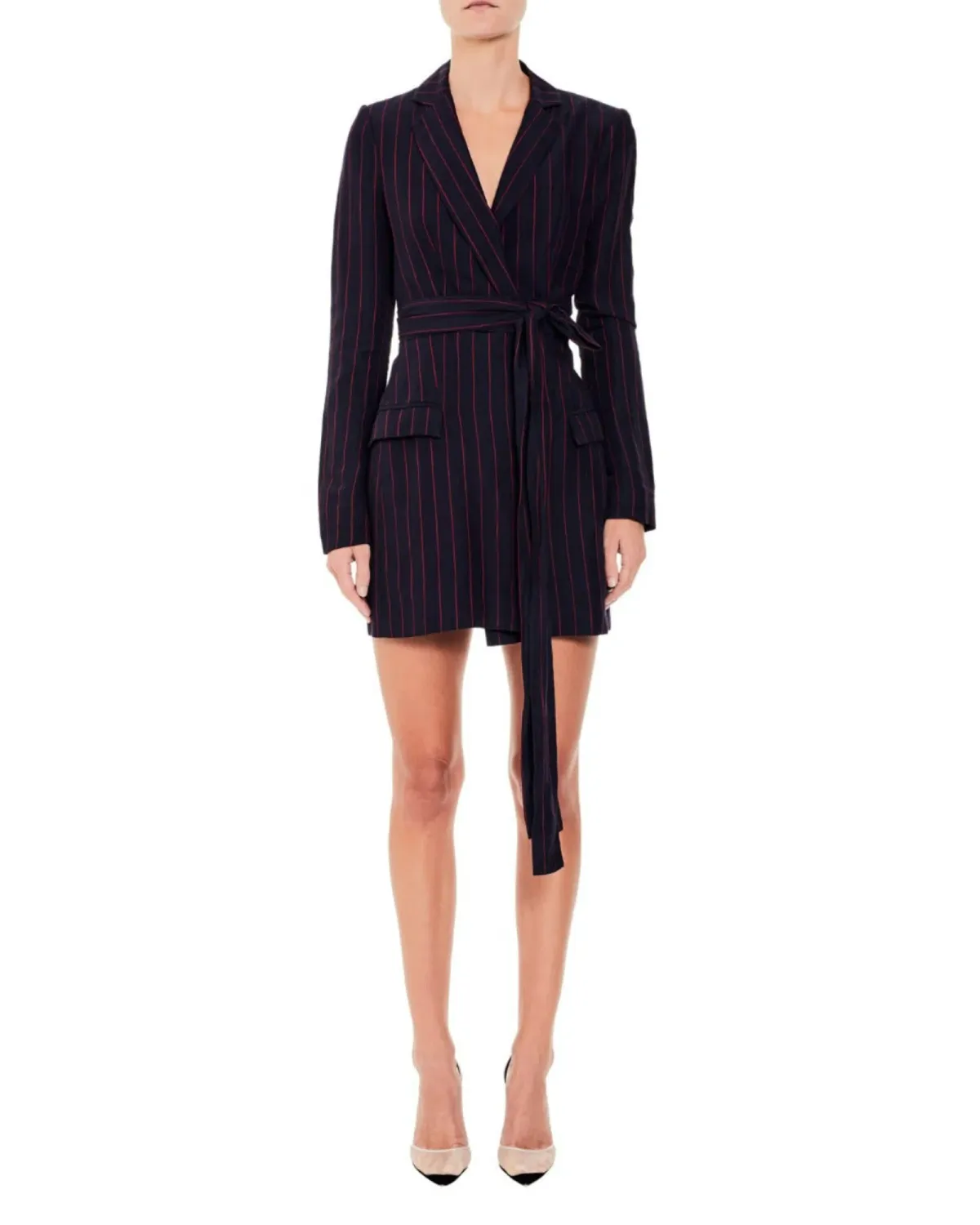 Bec & Bridge Mia Wrap Blazer Dress Blue Size AU 6 - Image 1