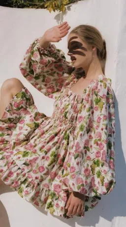 Palm Noosa Milky Way MIni Dress in Pink Blooms Size 12 for rent on The Volte - image 3