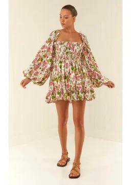 Palm Noosa Milky Way MIni Dress in Pink Blooms Size 12 for rent on The Volte - image 1