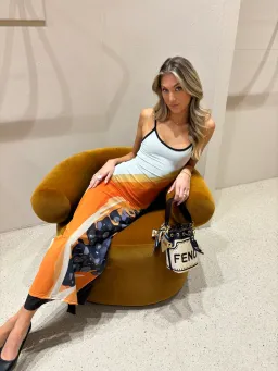 She is Ollà Papaya Midi Dress Papaya Print / Black Size S / AU 8 for rent on The Volte - image 5