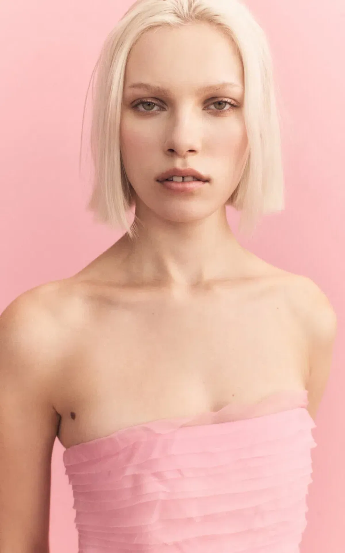 Aje Soundscape Strapless Ruffled Maxi Dress Pink Size 14 - Image 6