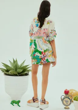 Alemais Nadia Shirt and Short Set Print Size 8 for rent on The Volte - image 3