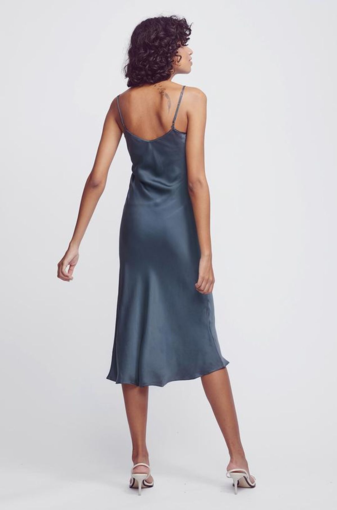 Silk Laundry 90's Silk Slip Dress Smoke for rent on The Volte - main image