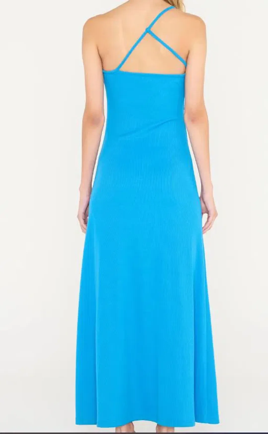 Christopher Esber Concave Stone Cami Dress in Boston Blue Size 8 for rent on The Volte - main image