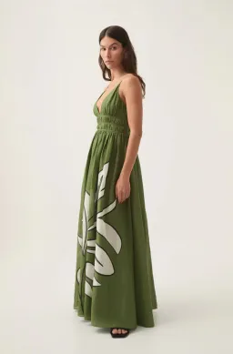Aje Planetary Maxi Dress Abstract Fern Size 14 for rent on The Volte - image 2