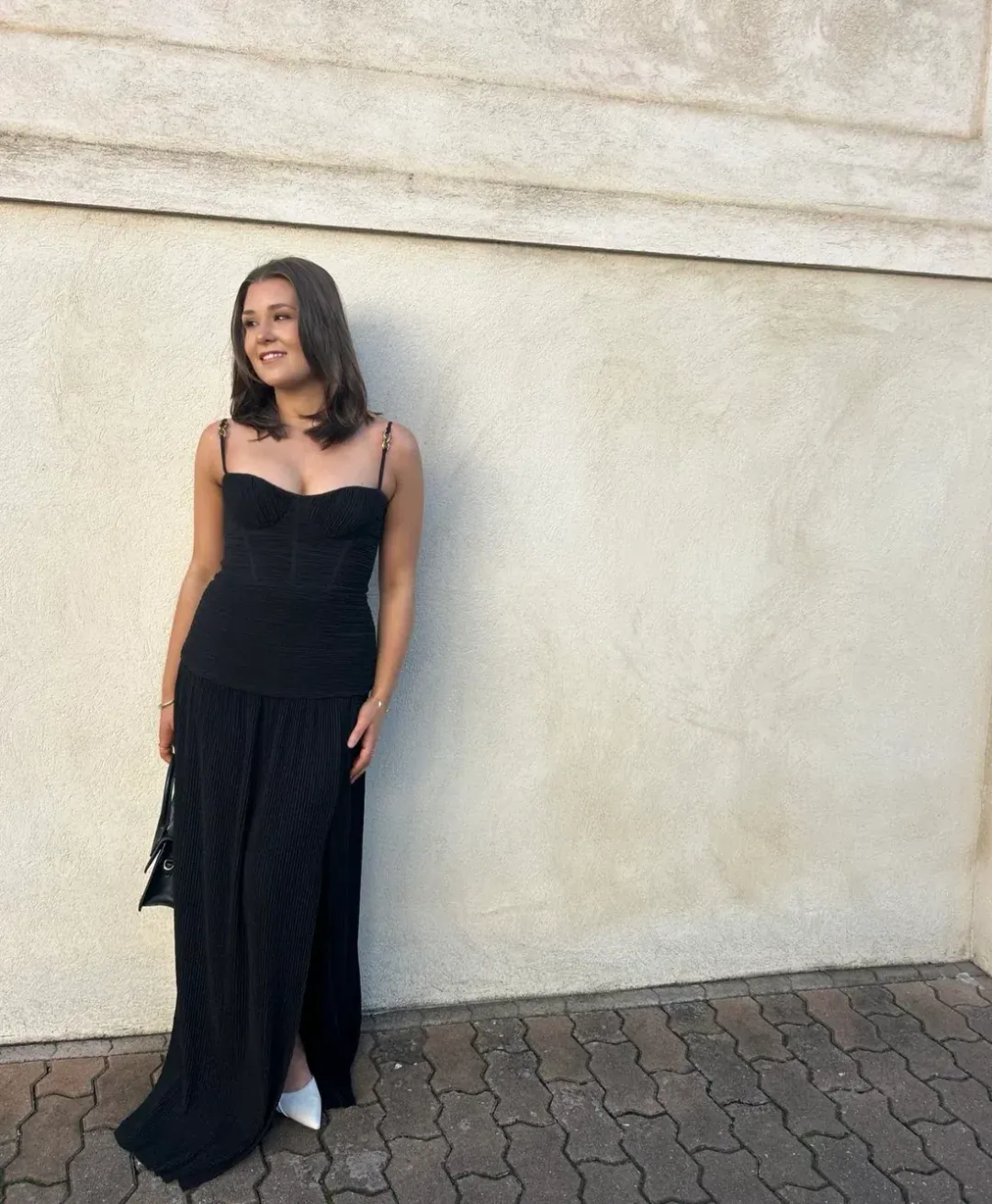 Manning Cartell Double Time Pleat Dress In Black Size 14 for rent on The Volte - main image