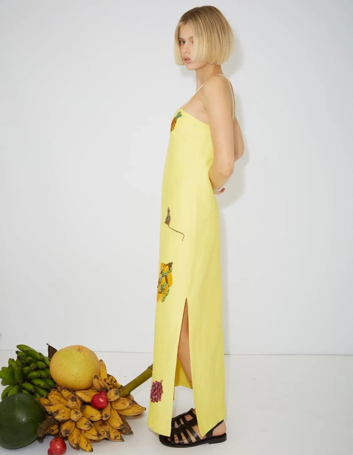 Alemais Diamond Dancer Midi Dress Yellow Size 10 - Image 2