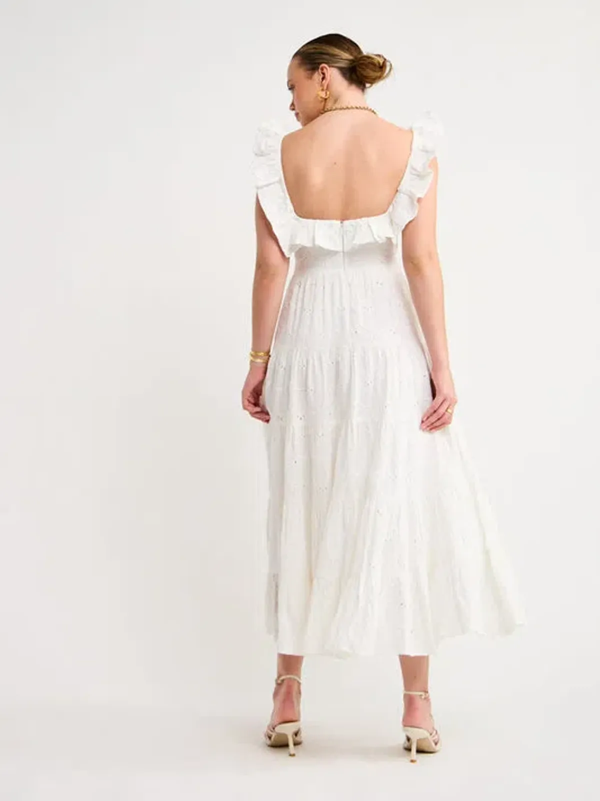 Palm Noosa Leon Midi Dress in White Size 6 - Image 3