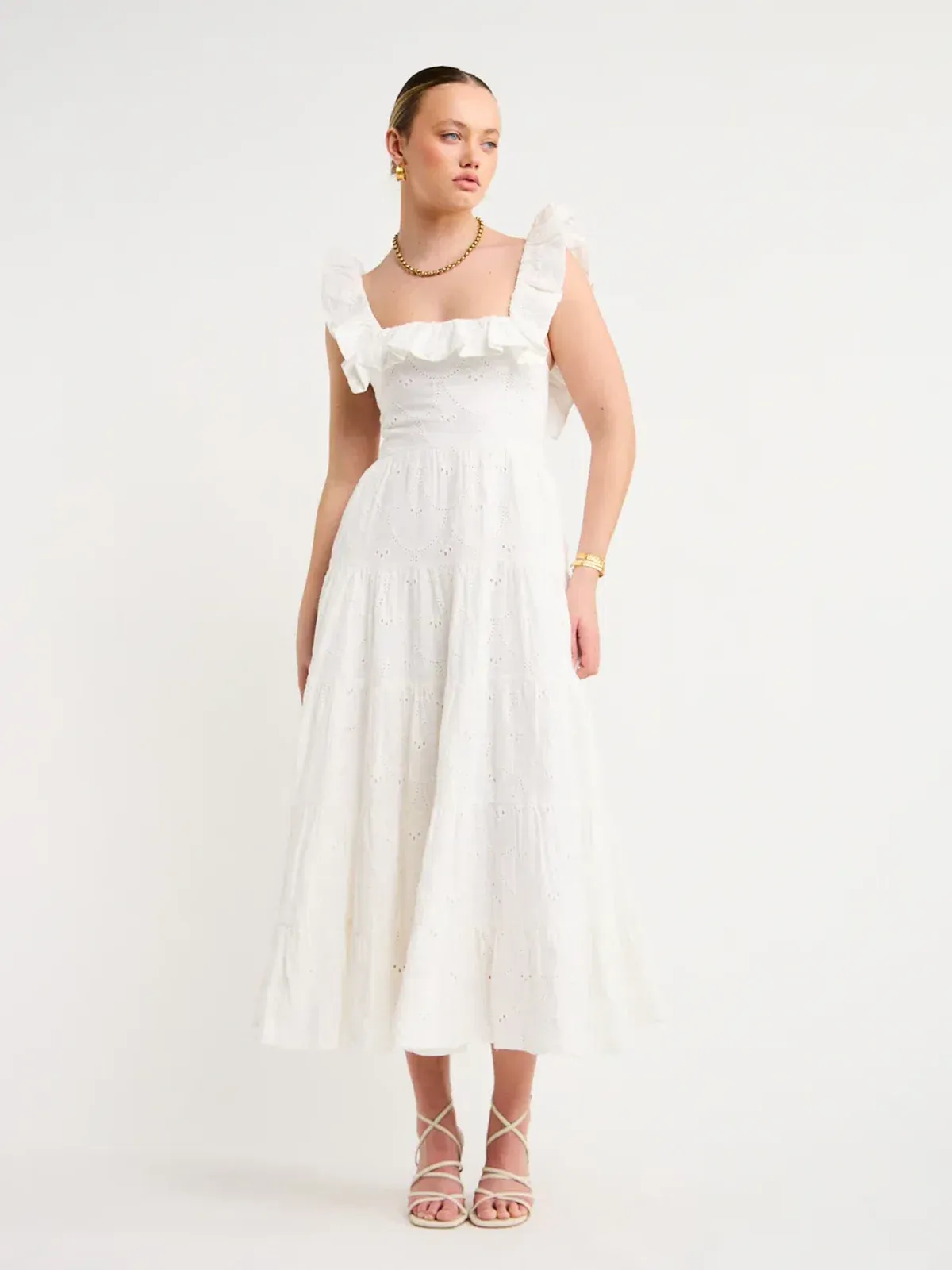 Palm Noosa Leon Midi Dress in White Size 6 - Image 1