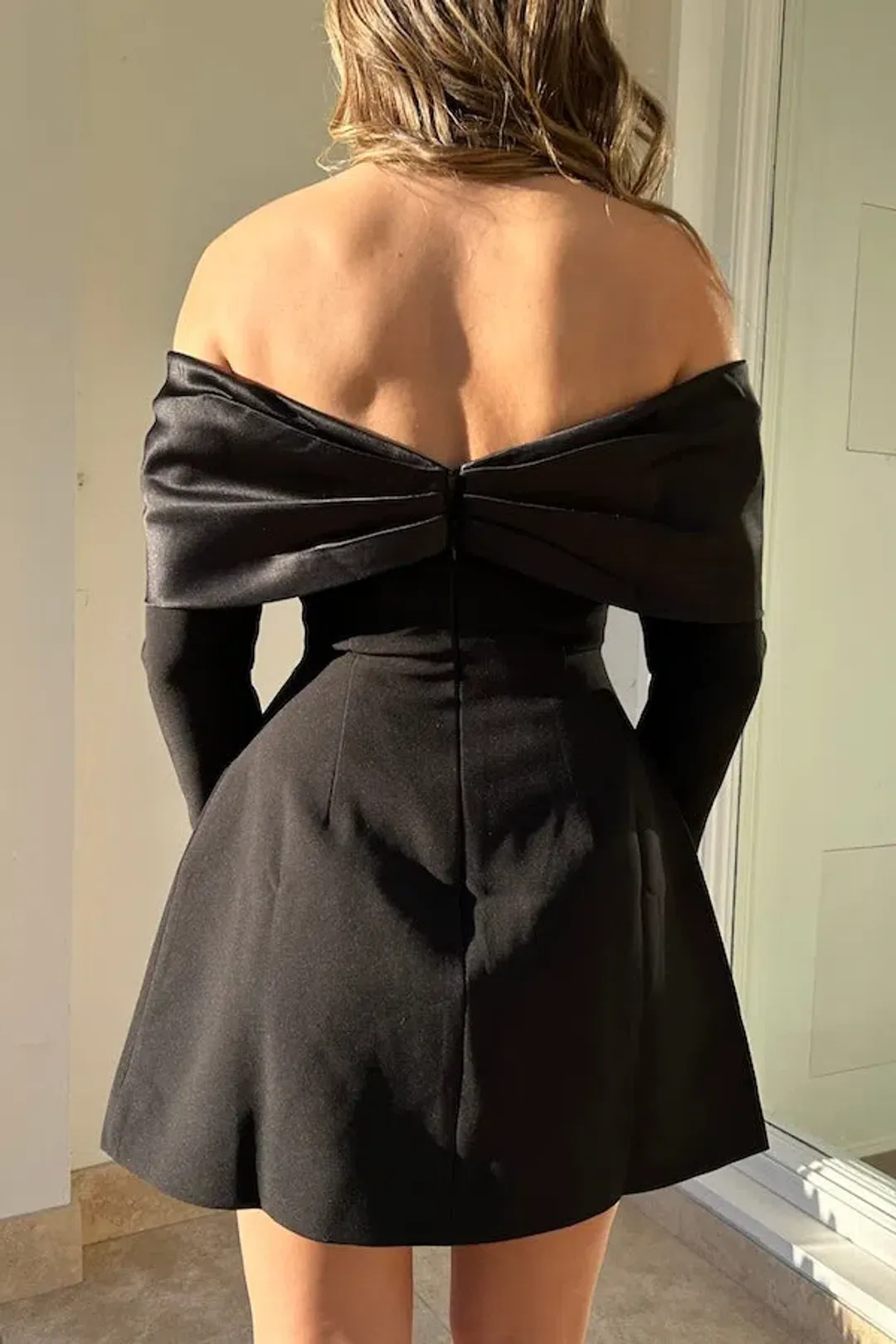 Odd Muse The Ultimate Muse Bow Mini Dress Black Size 6 for rent on The Volte - main image