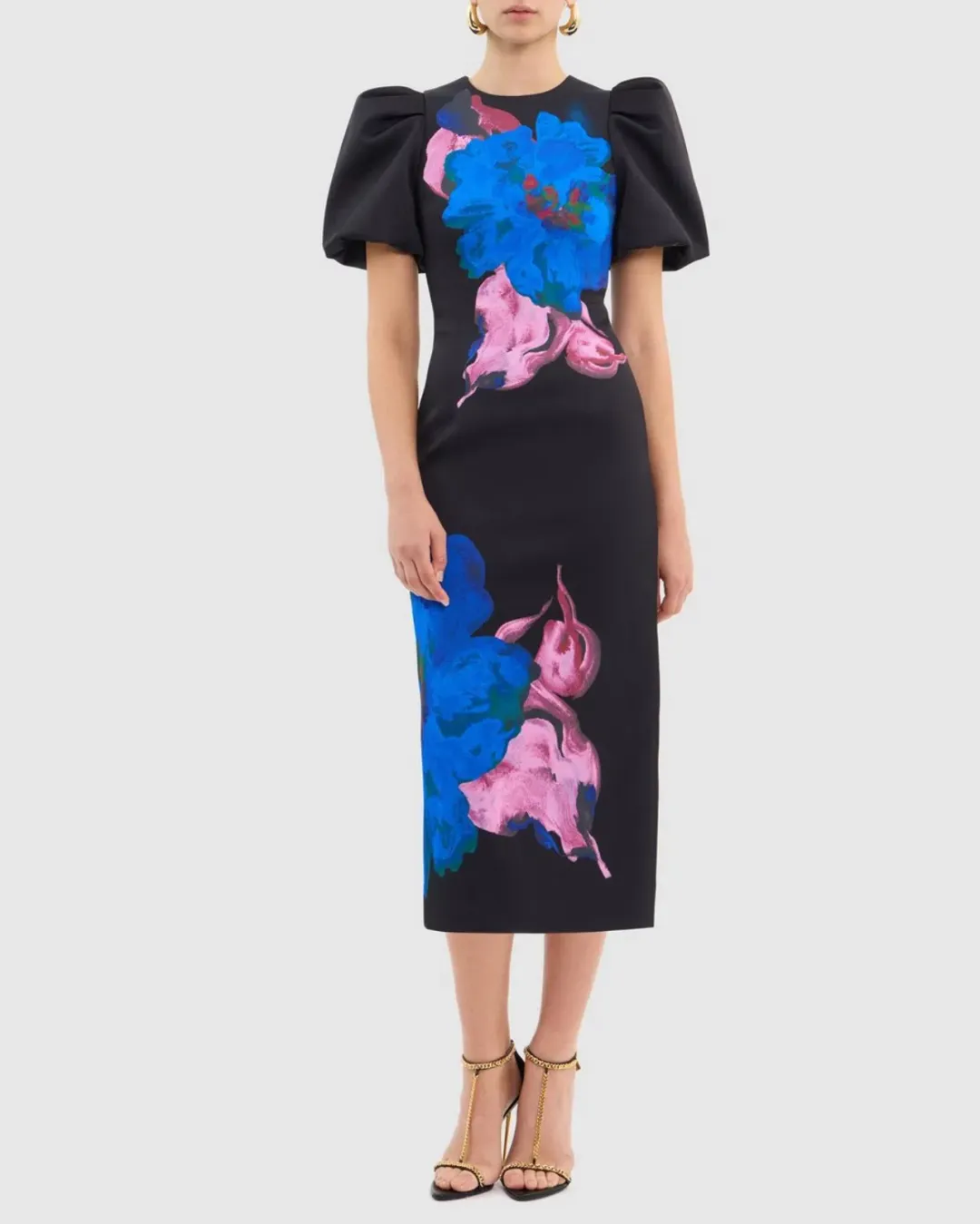 Rebecca Vallance Acid Bloom Midi Dress Floral Size 12 for rent on The Volte - main image