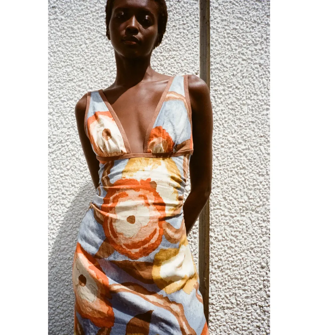 Sir The Label Avery V Neck Midi Dress in Camellia Print Size 4 / AU 14 for rent on The Volte - main image
