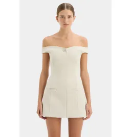 SIR THE LABEL Sandrine Off Shoulder Tailored Mini Dress ECRU Size 0 / AU 6 for rent on The Volte - image 3