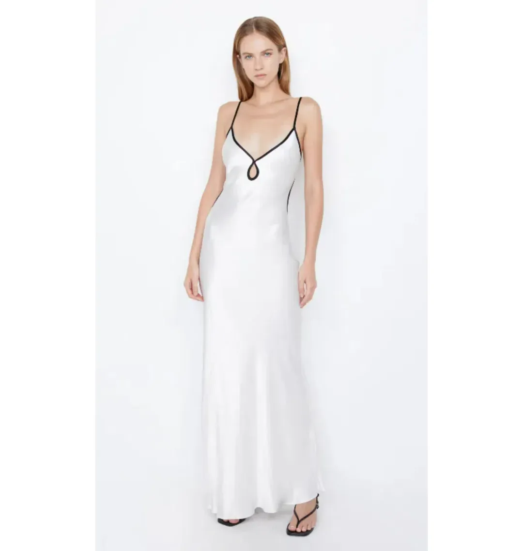 Bec & Bridge Cedar City Maxi Dress Ivory/Black Size AU 6 for rent on The Volte - main image