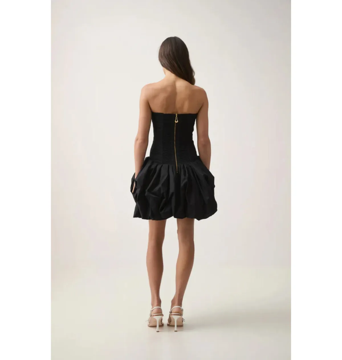 Aje Violette Bubble Hem Mini Dress in Black Size AU 6 - Image 3