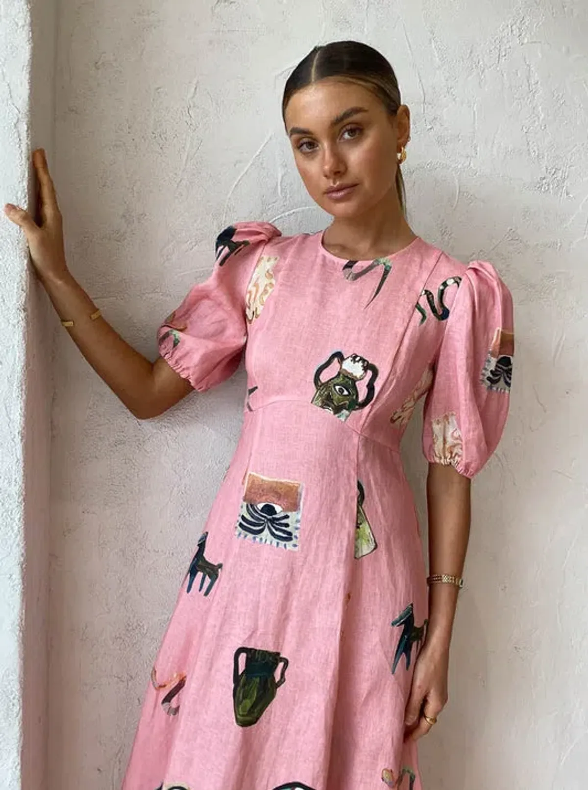 Alemais Cleo Midi Dress in Pink Size AU 12 - Image 5