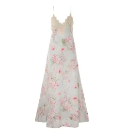 Zimmermann The Halliday A-line Midi Dress in Blue Watercolour Floral Size 1/Au 10 for rent on The Volte - image 3
