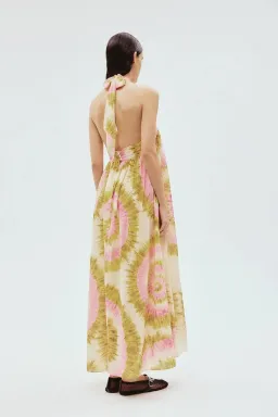 Alémais Flash Neck Tie Midi Dress Multi Size 12 for rent on The Volte - image 3