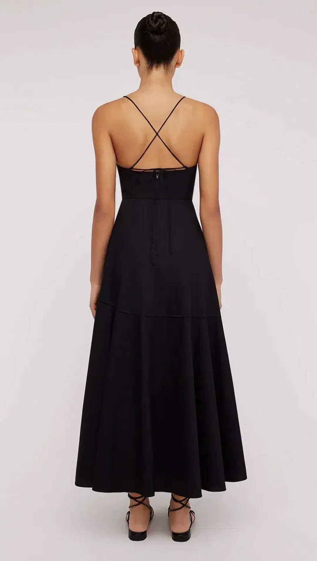 Scanlan Theodore Parachute Strappy Dress in Black Size 8 for rent on The Volte - main image
