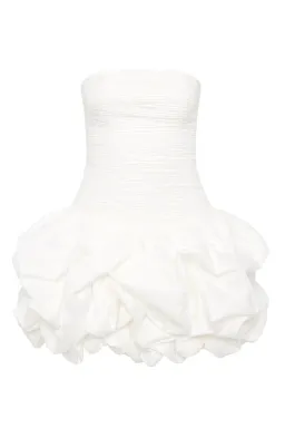 Aje Violette Bubble Hem Mini Dress Ivory Size 8 for rent on The Volte - image 9