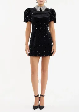 Rebecca Vallance Alisa Puff Sleeve Mini Dress Black Size 14 for rent on The Volte - image 2