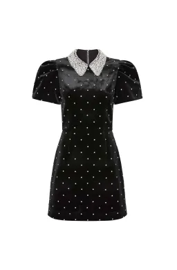 Rebecca Vallance Alisa Puff Sleeve Mini Dress Black Size 14 for rent on The Volte - image 5