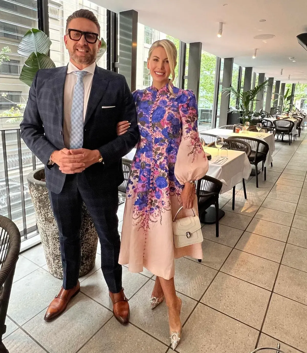 Zimmermann High Tide Buttoned Midi Dress Purple Ikat Floral Size 2 / AU 12 - Image 3