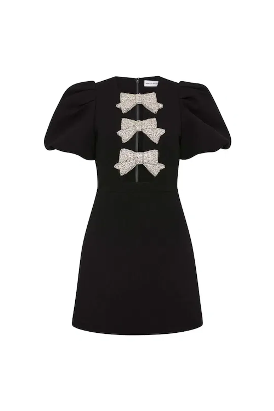 Rebecca Vallance Juliana Puff Sleeve Mini Dress Black Size 12 for rent on The Volte - main image