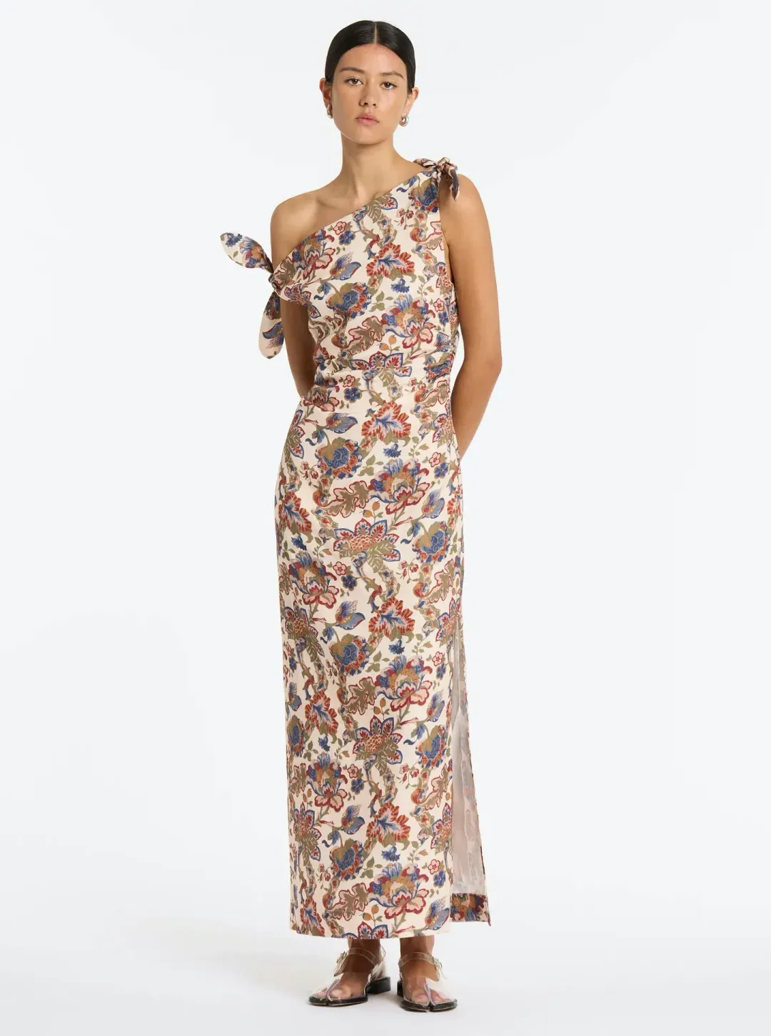 Sir the Label Bettina Off Shoulder Midi Dress Wiltshire Floral Size 3 / AU 12 for rent on The Volte - main image