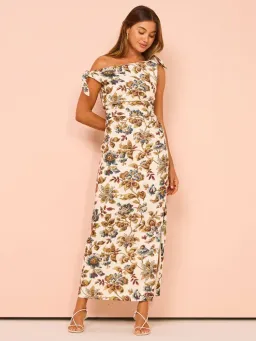Sir the Label Eleanora Tie Shoulder Midi Dress Viola Floral Print Size 3 / AU 12 for rent on The Volte - image 1